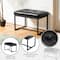 Glitzhome® Modern Thick Leatherette Accent Stool